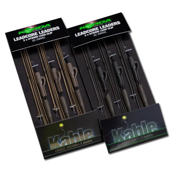 KORDA Kable Leadcore Leaders - Hybrid Leadclip + QC Swivel 1 KORDA Kable Leadcore Leaders - Hybrid Leadclip + QC Swivel